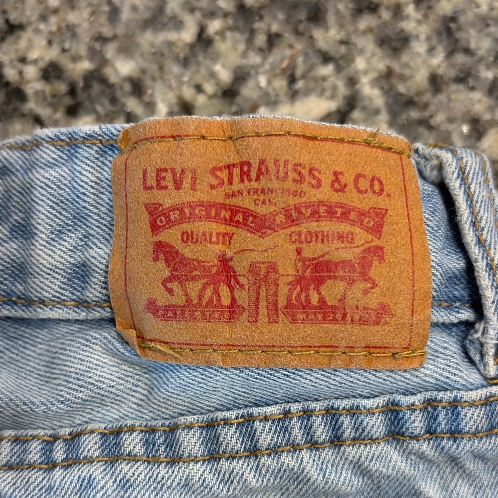 Levi's Light Blue Denim Kids Shorts - Picture 2 of 15